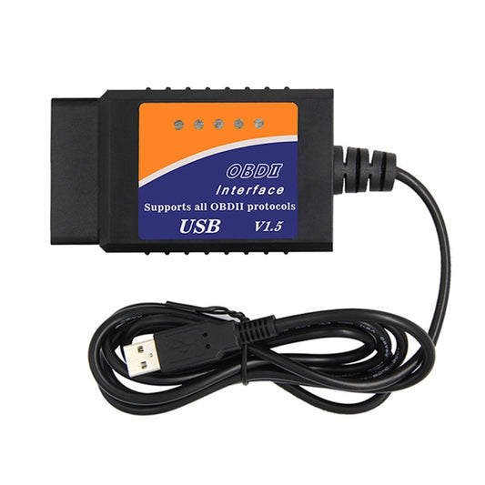 OBD ELM327 V1.5 USB Car Fault Diagnostic Scanner with CH340T Chip by buy2fix