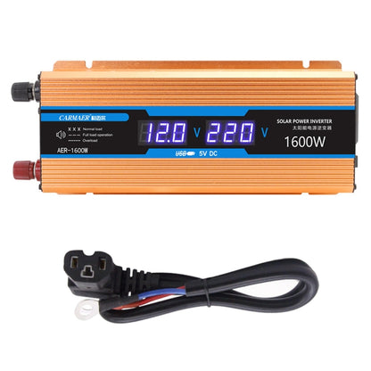 Carmaer 60V to 220V 1600W Car Multi-function Double Digital Display Inverter Household Power Converter - In Car by buy2fix | Online Shopping UK | buy2fix