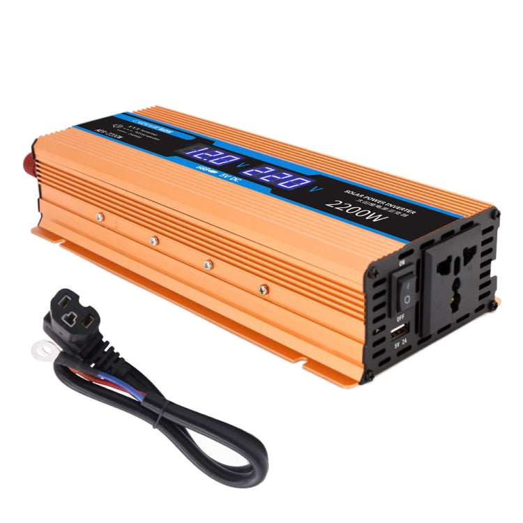 Carmaer 48V to 220V 2200W Car Multi-function Double Digital Display Inverter Household Power Converter - In Car by buy2fix | Online Shopping UK | buy2fix