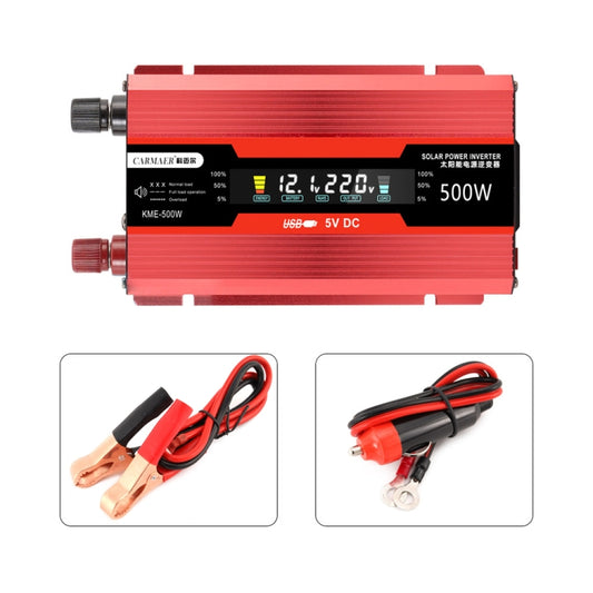 Carmaer US Plug 12V to 110V 500W Car LCD Display Inverter Household Power Converter by buy2fix