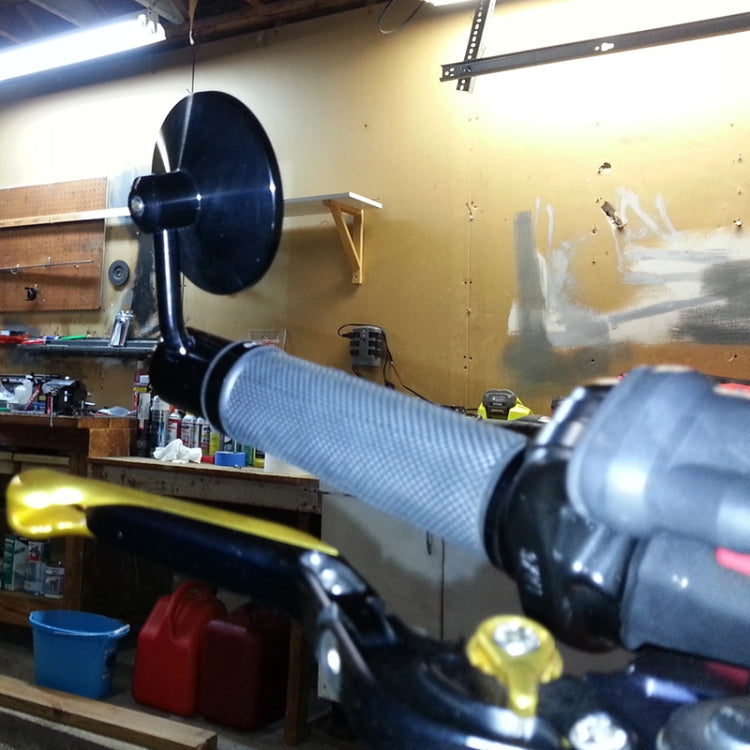 Motorcycle Round Shape Reflective Mirror Rearview Mirror (Silver) by buy2fix