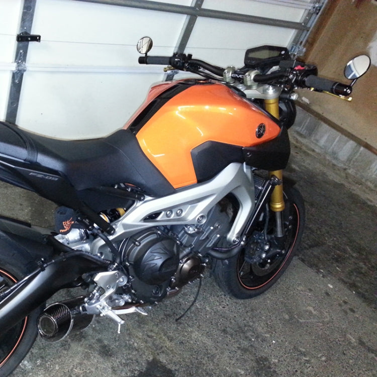 Motorcycle Round Shape Reflective Mirror Rearview Mirror (Silver) by buy2fix