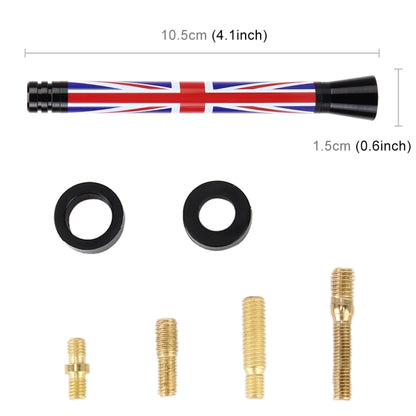 Long Universal UK Flag Pattern Car Antenna Aerial 10.5cm -  by buy2fix | Online Shopping UK | buy2fix