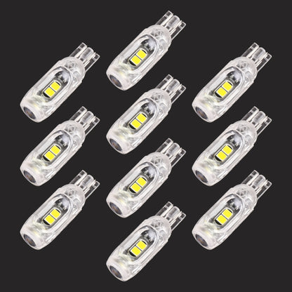 10 PCS T10 DC12V / 1W Car Clearance Light 5LEDs SMD-3030 Lamp Beads (White Light) - In Car by buy2fix | Online Shopping UK | buy2fix