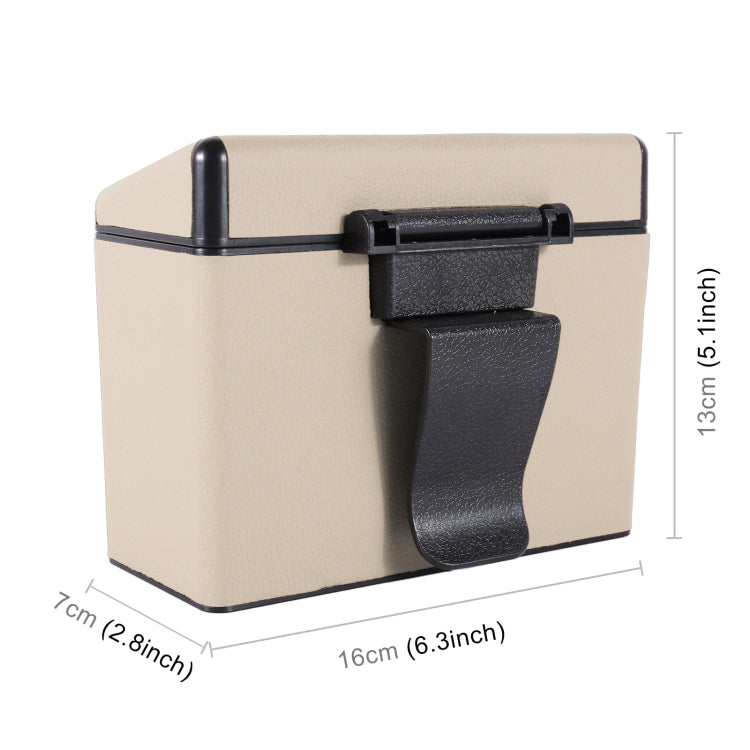 Car Plastic Trash Can Large Capacity Interior Accessories Box (Beige) - In Car by buy2fix | Online Shopping UK | buy2fix