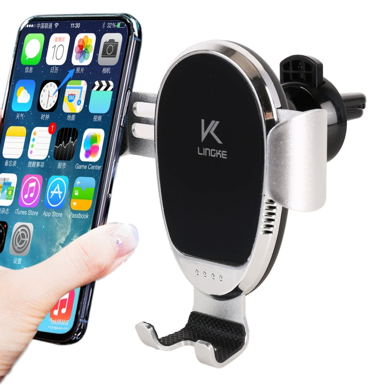 LINGKE Car Air Outlet Snap-in Gravity Mobile Phone Holder - In Car by buy2fix | Online Shopping UK | buy2fix