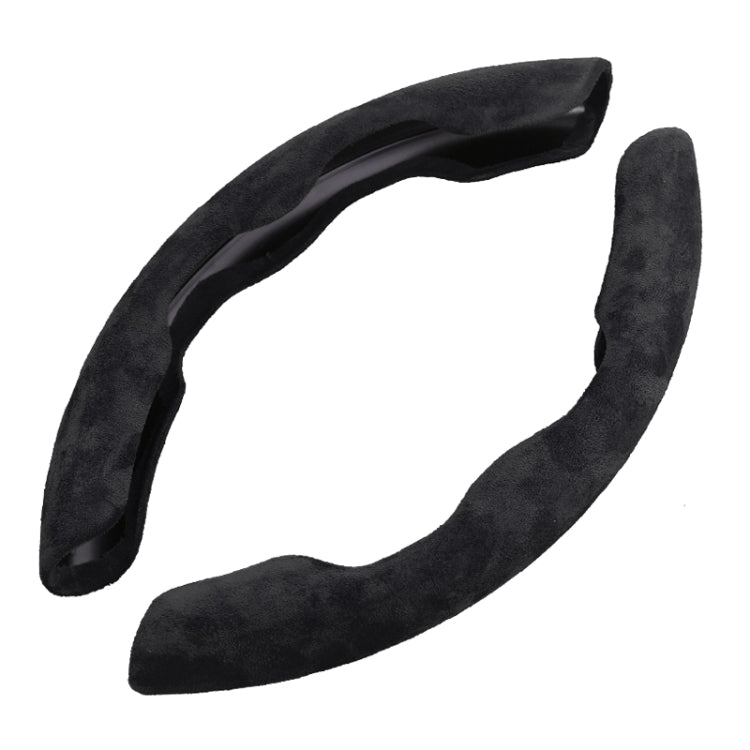 Car Universal Suede Steering Wheel Cover (Black) - In Car by buy2fix | Online Shopping UK | buy2fix