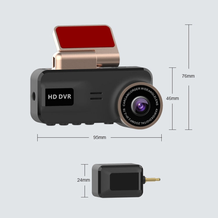 F22 3.16 inch 1080P HD Night Vision WiFi Connected Driving Recorder with In-car View Camera by buy2fix