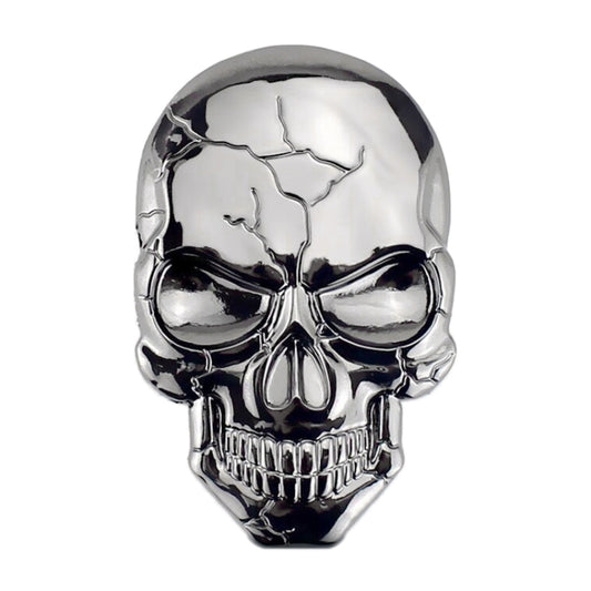 Three-dimensional Devil Skull Metal Car Sticker (Silver Grey) - In Car by buy2fix | Online Shopping UK | buy2fix