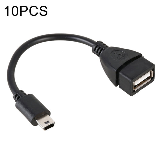 10 PCS Car OTG Head to USB Cable, Cable Length: 10cm - In Car by buy2fix | Online Shopping UK | buy2fix