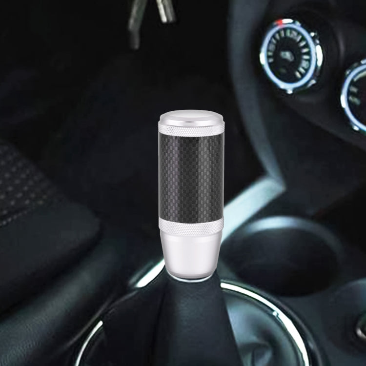 Universal Car Carbon Fiber Metal Gear Shift Knob (Silver) - In Car by buy2fix | Online Shopping UK | buy2fix