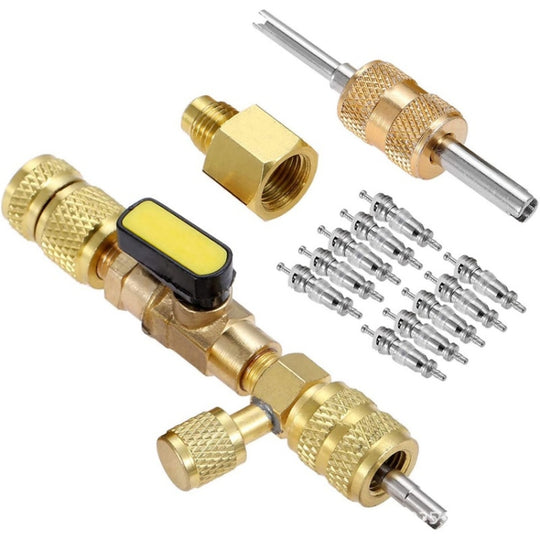 R410A R22 Spool Remover Installationswerkzeug mit SAE 1/4 und 5/16 Anschlüssen in zwei Größen