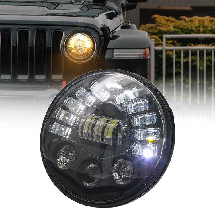 7 inch Car Matrix Gradient LED Headlight Lamps for Jeep Wrangler - In Car by buy2fix | Online Shopping UK | buy2fix