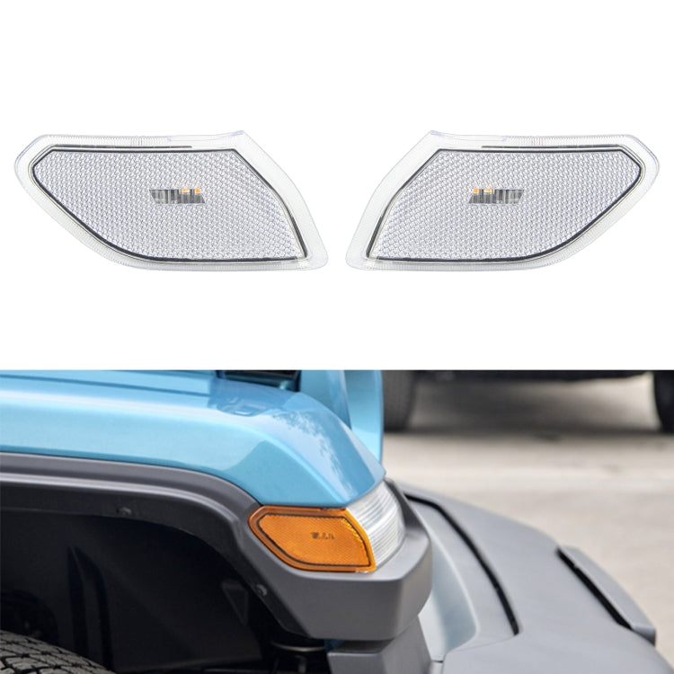 Car Transparent Wheel Eyebrow Side Light Turn Signal Leaf Plate Lamp for Jeep Wrangler JL 2018- by buy2fix