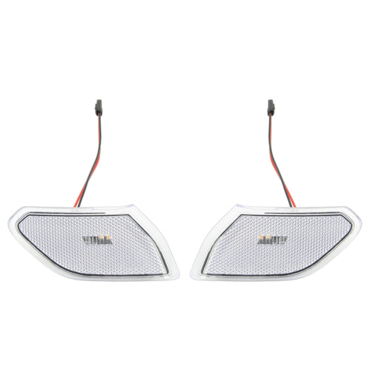 Car Transparent Wheel Eyebrow Side Light Turn Signal Leaf Plate Lamp for Jeep Wrangler JL 2018- by buy2fix