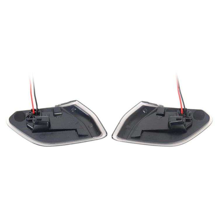 Car Transparent Wheel Eyebrow Side Light Turn Signal Leaf Plate Lamp for Jeep Wrangler JL 2018- by buy2fix