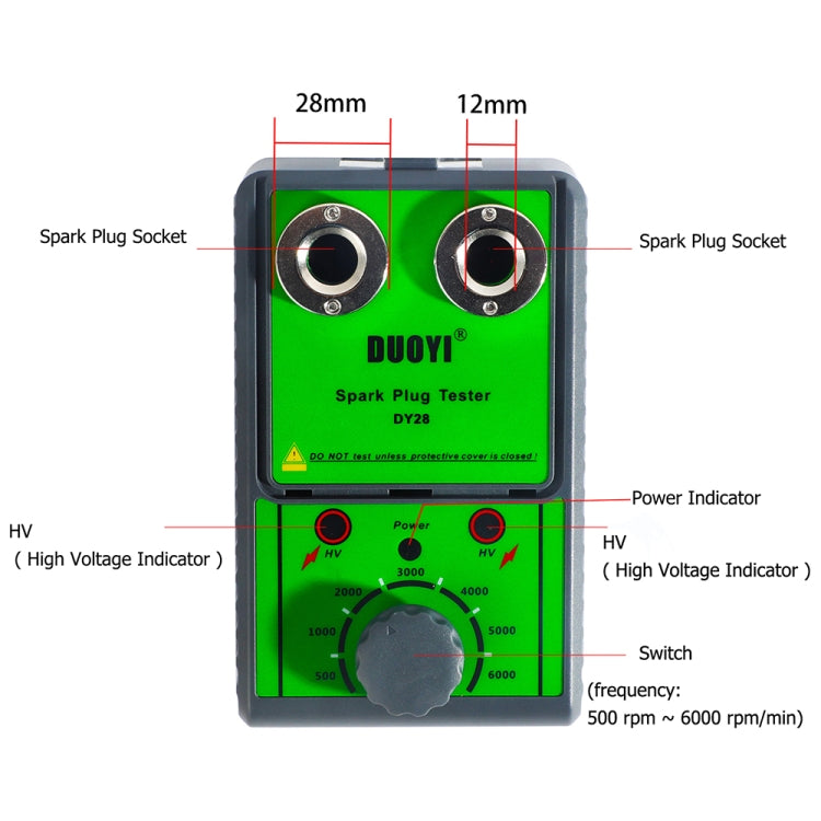 DUOYI DY28 Car Double Hole Spark Plug Tester, US Plug - Electronic Test by DUOYI | Online Shopping UK | buy2fix