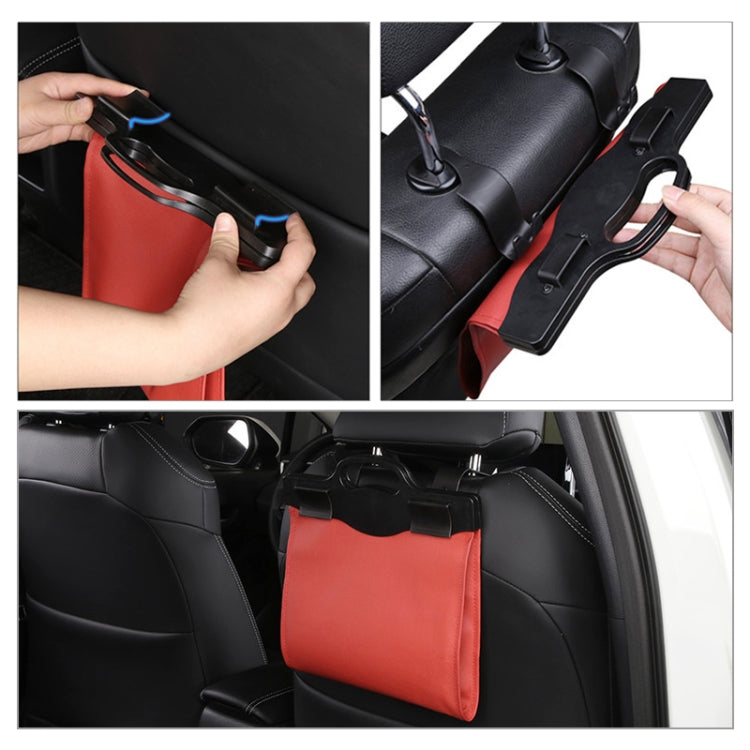 Car Multi-functional Hanging Front Trash Can with LED Light, 32 x 28cm (Wine Red) - In Car by buy2fix | Online Shopping UK | buy2fix