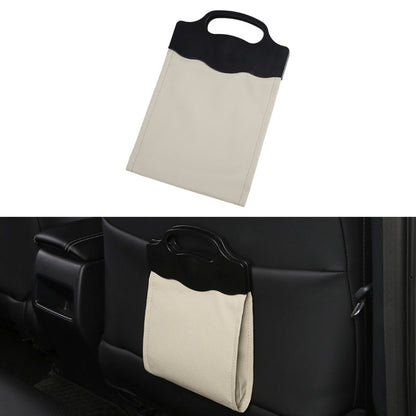 Car Multi-functional Hanging Front Trash Can with LED Light, 28 x 18cm (Beige) - In Car by buy2fix | Online Shopping UK | buy2fix