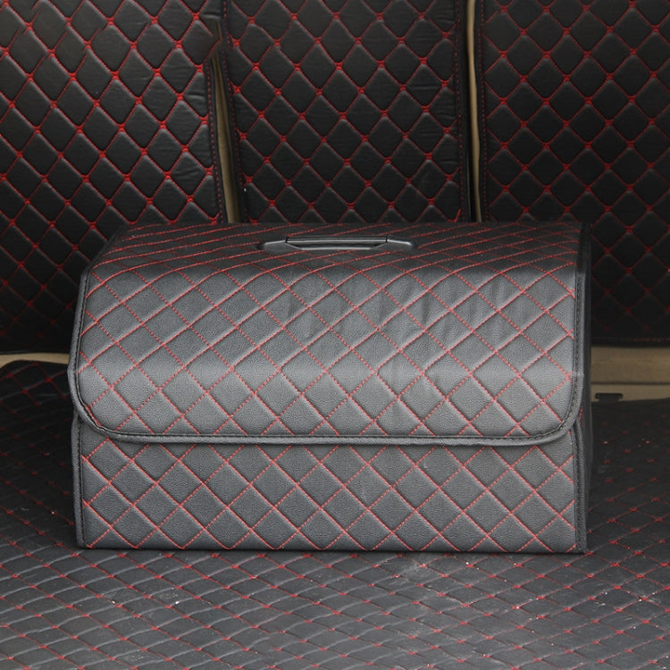 Car Trunk Foldable Storage Box, Checkered Large Size: 54 x 32 x 30cm (Black Red) - In Car by buy2fix | Online Shopping UK | buy2fix