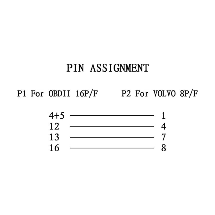 8Pin to 16Pin Car OBD2 Conversion Cable OBDII Diagnostic Adapter Cable for Volvo - In Car by buy2fix | Online Shopping UK | buy2fix