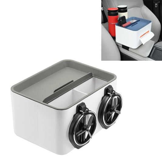 Car Multifunctional Storage Box Water Cup Holder (Grey) - In Car by buy2fix | Online Shopping UK | buy2fix