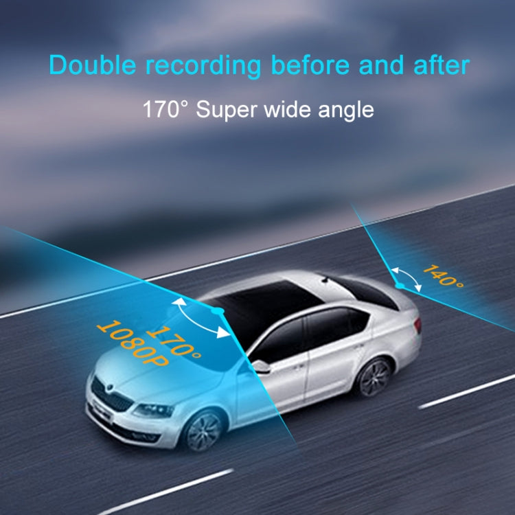 K5 5.5 inch Car Streaming Media Double Recording Starlight Night Vision Driving Recorder by buy2fix