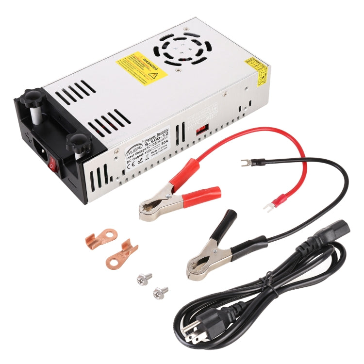 S-500-12 DC12V 500W 41.7A DIY Regulated DC Switching Power Supply Power Inverter with Clip, US Plug - In Car by buy2fix | Online Shopping UK | buy2fix