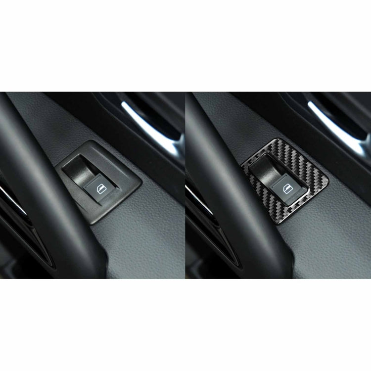 2 PCS / Set Carbon Fiber Car Window Buttons Decorative Sticker for Volkswagen Scirocco 2009-2016,Left and Right Drive Universal - In Car by buy2fix | Online Shopping UK | buy2fix