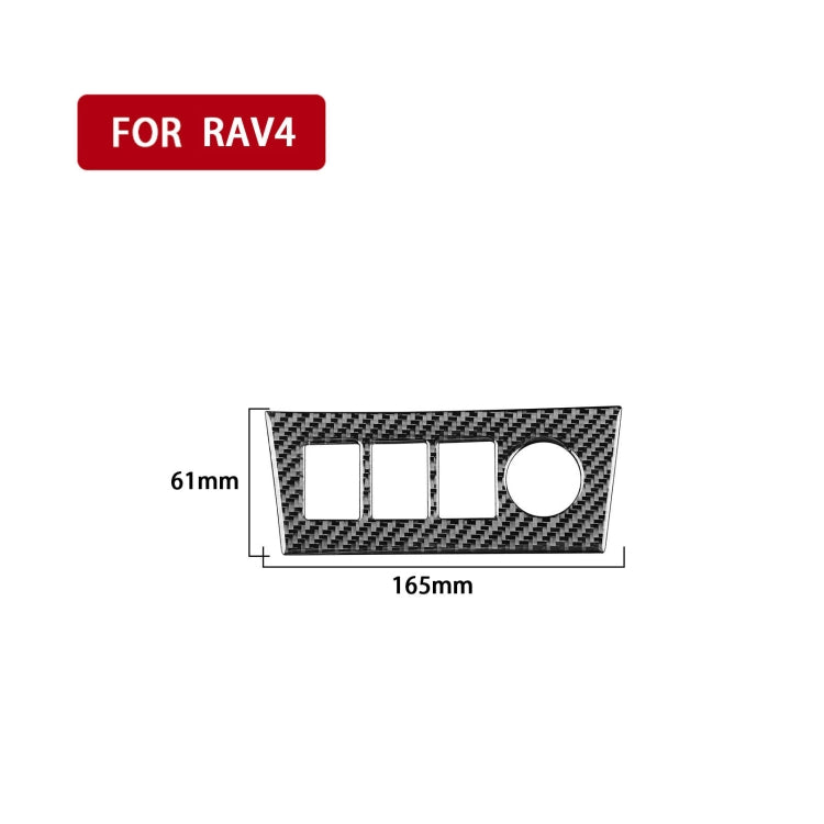 Carbon Fiber Car Cigarette Lighter Panel Decorative Sticker for Toyota Old RAV4 2006-2013,Left and Right Drive Universal - In Car by buy2fix | Online Shopping UK | buy2fix