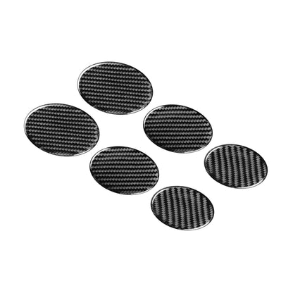 6 PCS / Set Carbon Fiber Car Seat Adjustment Button Panel Decorative Sticker for Mercedes-Benz B-Class 2019,Left and Right Drive Universal - In Car by buy2fix | Online Shopping UK | buy2fix