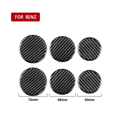 6 PCS / Set Carbon Fiber Car Seat Adjustment Button Panel Decorative Sticker for Mercedes-Benz B-Class 2019,Left and Right Drive Universal - In Car by buy2fix | Online Shopping UK | buy2fix