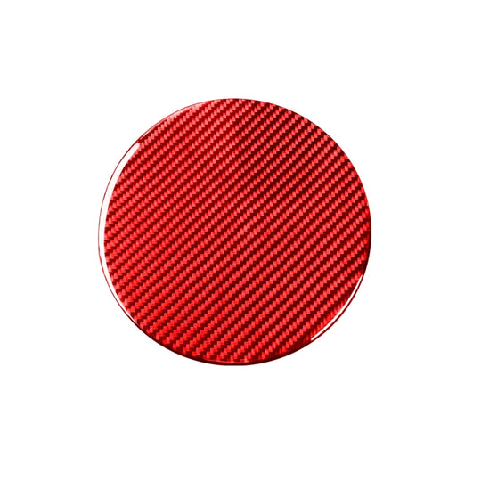Carbon Fiber Car Fuel Tank Cap Decorative Sticker for Toyota Tundra 2014-2018,Left and Right Drive Universal (Red)