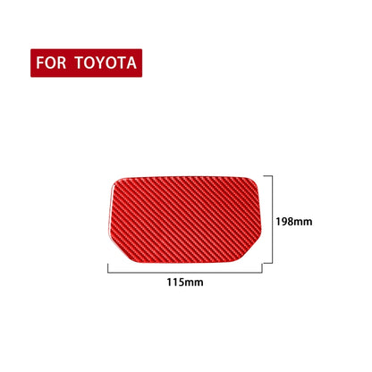 Carbon Fiber Car Dashboard Storage Box Mat Decorative Sticker for Toyota Tundra 2014-2018,Left and Right Drive Universal (Red) - In Car by buy2fix | Online Shopping UK | buy2fix