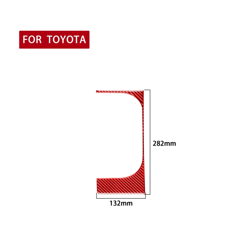 Carbon Fiber Car Cup Holder Frame Decorative Sticker for Toyota Tundra 2014-2018,Left Drive (Red) - In Car by buy2fix | Online Shopping UK | buy2fix