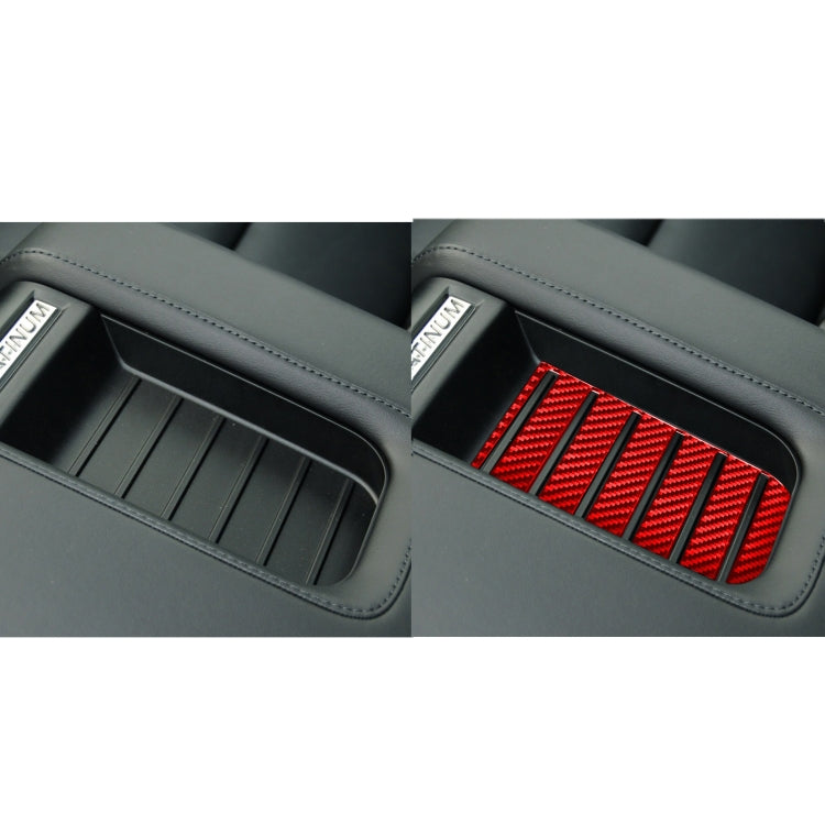 Carbon Fiber Car Armrest Box Slot Pad Decorative Sticker for Toyota Tundra 2014-2018,Left and Right Drive Universal (Red) - In Car by buy2fix | Online Shopping UK | buy2fix