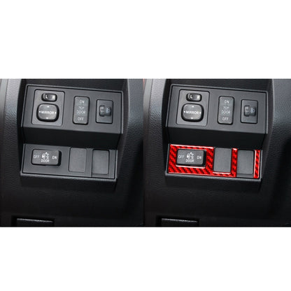 2 PCS / Set Carbon Fiber Car Headlight Switch Ring Decorative Sticker for Toyota Tundra 2014-2018,Left and Right Drive Universal (Red) - In Car by buy2fix | Online Shopping UK | buy2fix