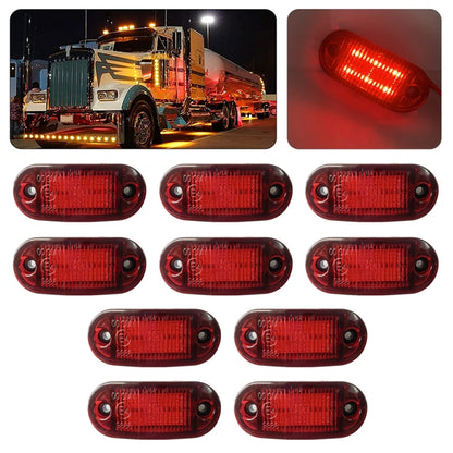 10 PCS MK-019 Car / Truck 6LEDs Side Marker Indicator Lights Bulb Lamp (Red Light) - In Car by buy2fix | Online Shopping UK | buy2fix