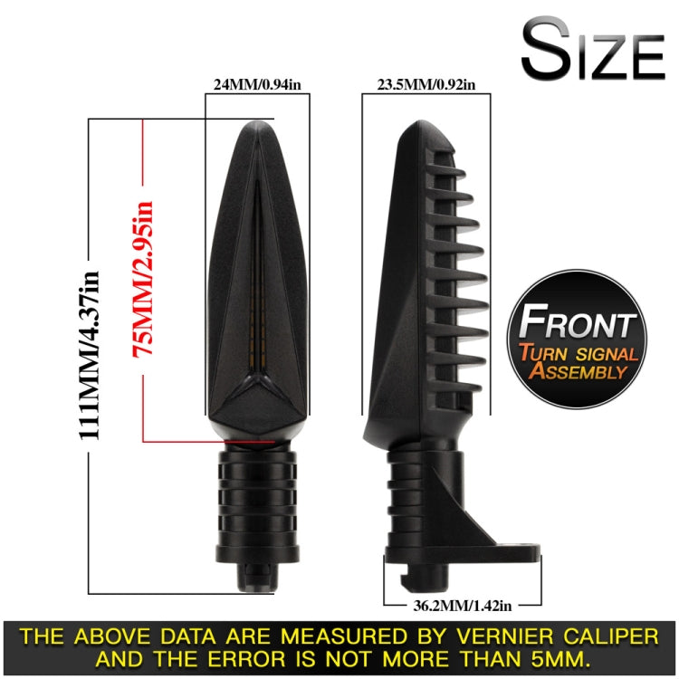 2 PCS KC059F Motorcycle Flashing Turn Signal Light for BMW by buy2fix