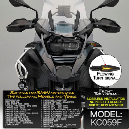 2 PCS KC059F Motorcycle Flashing Turn Signal Light for BMW by buy2fix