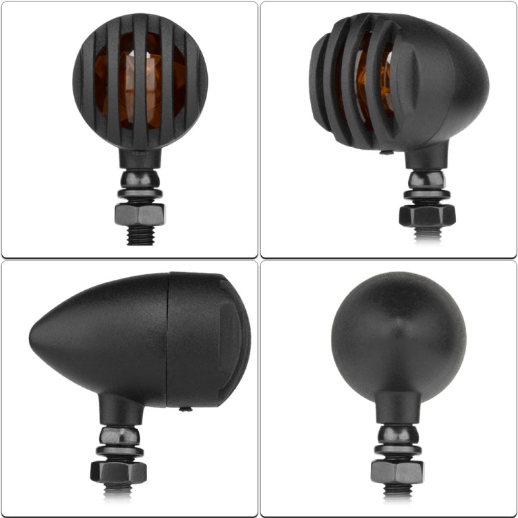 2 PCS PE-ZJ502 Motorcycle Metal Fence Turn Signal Light (Yellow) by buy2fix