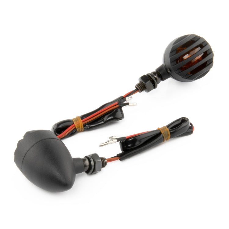 2 PCS PE-ZJ502 Motorcycle Metal Fence Turn Signal Light (Yellow) by buy2fix