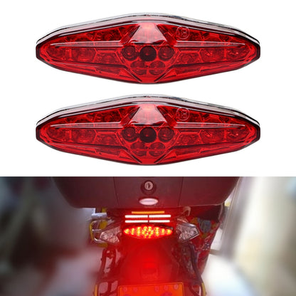 2 PCS KC-WD-NEW-3X Motorcycle LED Brake Light Running Lamp (Red) by buy2fix
