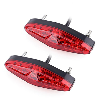 2 PCS KC-WD-NEW-3X Motorcycle LED Brake Light Running Lamp (Red) by buy2fix