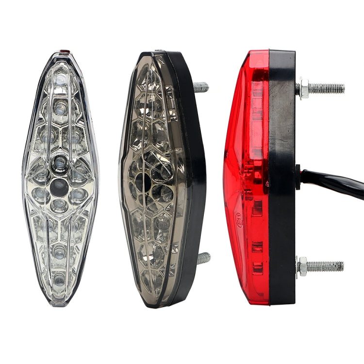 2 PCS KC-WD-NEW-3X Motorcycle LED Brake Light Running Lamp (Transparent Black) - In Car by buy2fix | Online Shopping UK | buy2fix