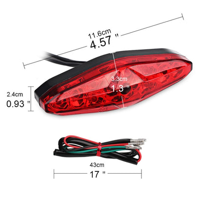 2 PCS KC-WD-NEW-3X Motorcycle LED Brake Light Running Lamp (Red) by buy2fix