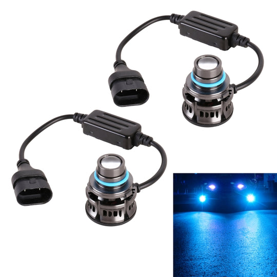 1 Paar 9005 27W / DC12V Auto Aluminiumlegierung LED Scheinwerfer (blaues Licht)