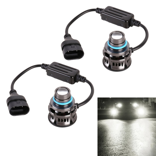 1 Pair 9006 27W / DC12V Car Aluminum Alloy Flashing LED Headlight (White Light)
