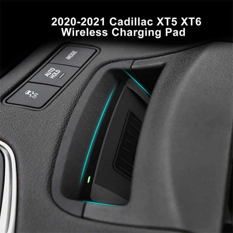 Car Qi Standard Wireless Charger 10W Quick Charging for Cadillac XT5 XT6 2019-2022, Left and Right Driving - In Car by buy2fix | Online Shopping UK | buy2fix