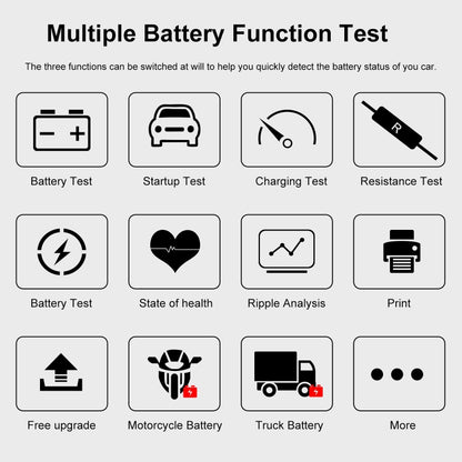 KONNWEI KW720 Car 3.2 inch 6V-24V Lead-acid Battery Tester with Printer - In Car by KONNWEI | Online Shopping UK | buy2fix